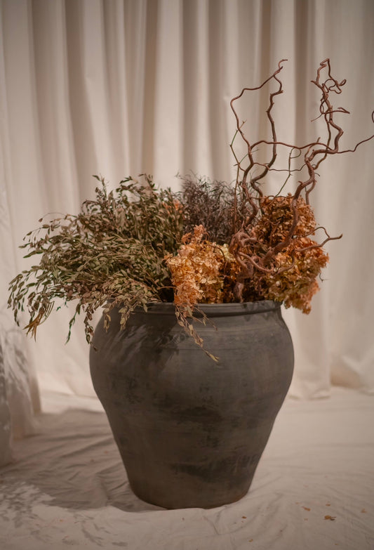 Terracotta Pot - Charcoal Grey