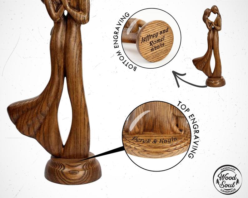 Handmade Black Bass Clef and Note Statue
