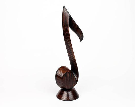 Handmade Wooden Music Note Sculpture – Elegant Musical Decor, Unique Gift for Musicians