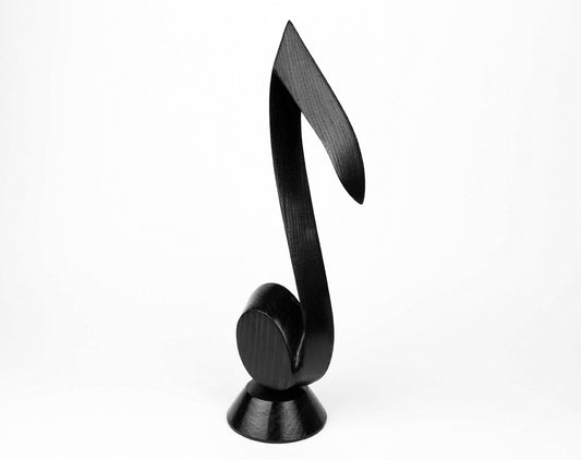 Wooden Music Note Sculpture – Gift for Musicians, Elegant Wooden Home Decor