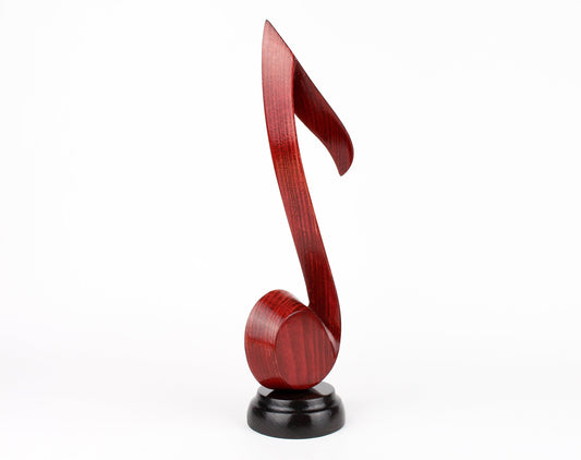 Music Note Figurine – Handmade Wooden Gift for Musicians, Elegant Home Decor