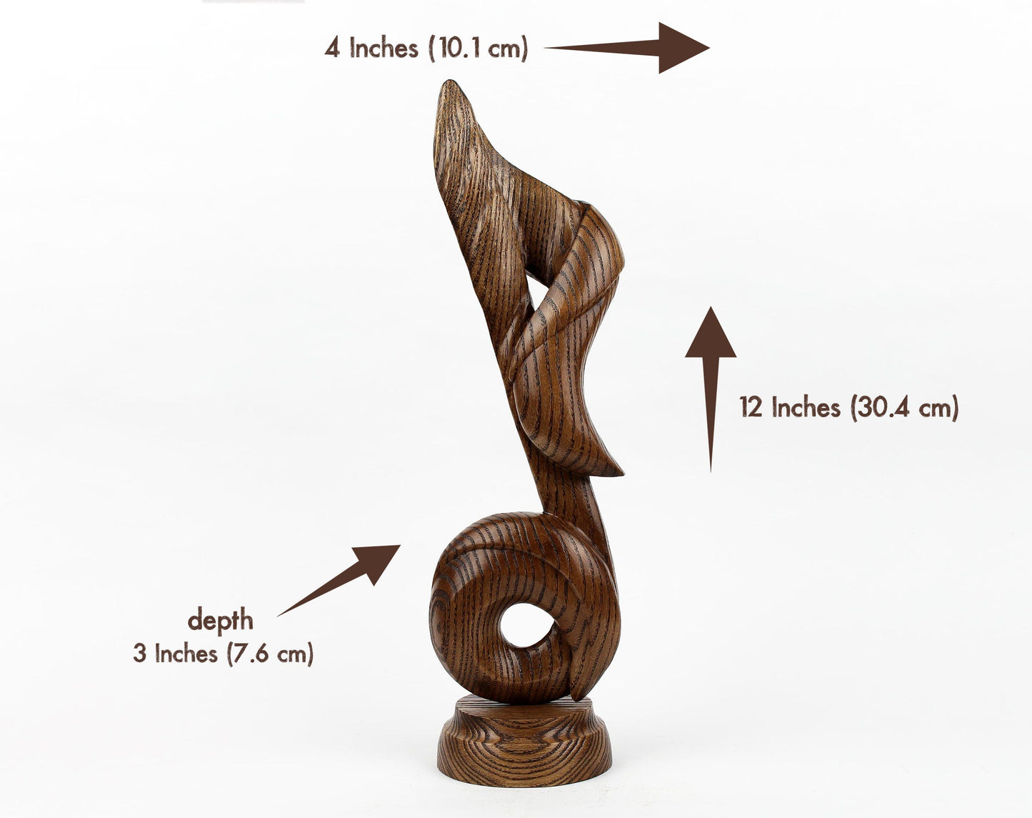 Wooden Music Note Sculpture – Handmade Gift for Musicians, Elegant Home Decor